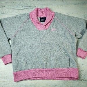 Vintage Blue Tag Nike Sweatshirt Womens Large Collared Gray Pink